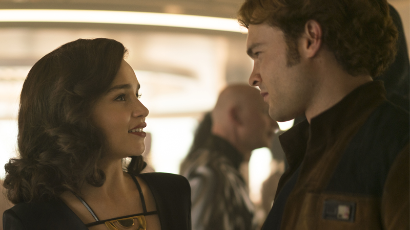 Qi’ra and Han catch up after years apart.